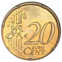 20 Euro Cents 1st Map, Reverse Mule