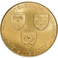 Monnaie de Paris Tourist Token - Téléthon Blasons Le Pré-Saint-Gervais Bagnolet Les Lilas