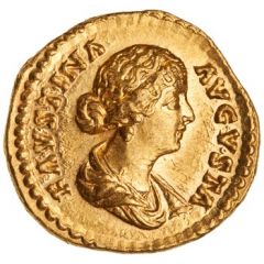 Aureus - Faustina the Younger LAETITIA, Laetitia