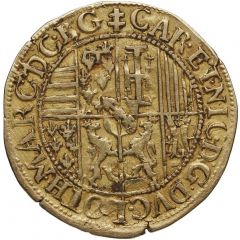 Gold Guilder - Charles IV and Nicole of Lorraine