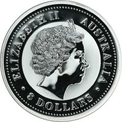 8 Dollars - Elizabeth II 4th Portrait - Year of the Pig - Silver Bullion Coin
