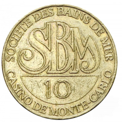 10 Francs - Casino de Monte Carlo SBM