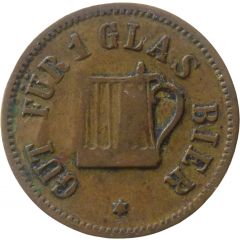 1 Glas Bier Countermarked `MR`