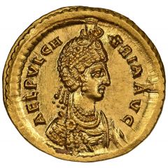 Solidus - Aelia Pulcheria VOT XX MVLT XXX, Constantinopolis