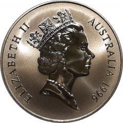 1 Dollar - Elizabeth II 3rd Portrait - Silver Kangaroo
