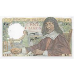 100 Francs - Descartes type 1942