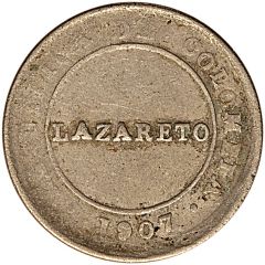 1 Peso Papel Moneda Leprosarium Coinage