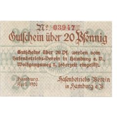 20 Pfennig Hafenbetriebs-Verein