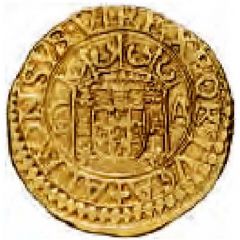 São Tomé de 5 Xerafins - Afonso VI Goa mint
