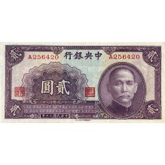 2 Yuan Central Bank of China