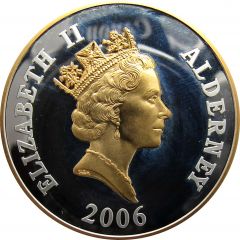 5 Pounds - Elizabeth II Queen Elizabeth II Birthday, Gold gilded