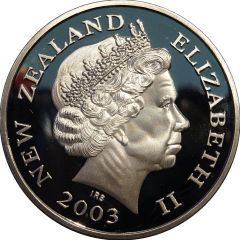 1 Dollar - Elizabeth II 4th Portrait, One Ring, Silver Proof