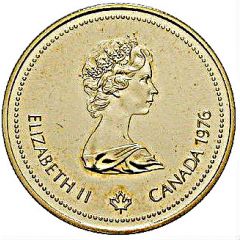 100 Dollars - Elizabeth II Montréal Olympics, 14k