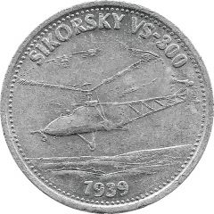 Shell Token - Man in Flight #11 - Sikorsky VS-300, 1939