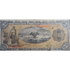 1 Peso Gobierno Provisional de Mexico