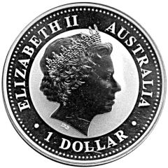 1 Dollar - Elizabeth II 4th Portrait - Australian Kookaburra