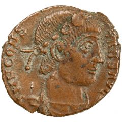 Nummus - Constans I IMP CONS -TANS AVG / GLOR-IA EXERC-ITVS, Arelate