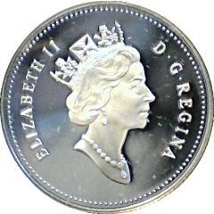 50 Cents - Elizabeth II 3rd portrait, silver proof issue