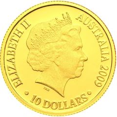 10 Dollars - Elizabeth II 4th Portrait - Year of the Ox - Gold Proof