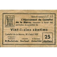 25 Céntimos Castellví de la Marca