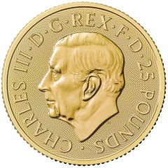 25 Pounds - Charles III The Lion and The Eagle, 1/4oz Fine Gold