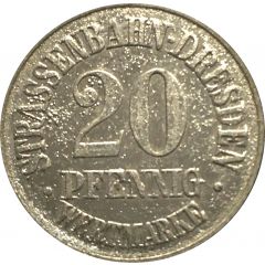 20 Pfennig - Treuhand Bank Strassenbahn-Dresden