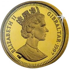 1/5 Crown - Elizabeth II Peonies, Gold Proof