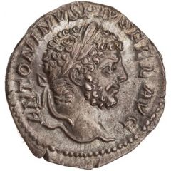 Denarius - Caracalla P M TR P XVI COS IIII P P, Hercules