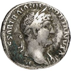 Denarius - Hadrian P M TR P COS III SAL AVG, Salus