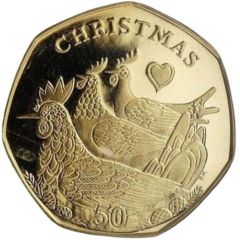 50 Pence - Elizabeth II Christmas, Gold Proof