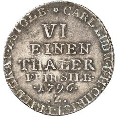 ⅙ Thaler - Charles Louis and Henry Christian Frederick Ausbeute