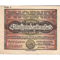 500 000 Mark Phoenix Aktien-Gesellschaft für Bergbau und Hüttenbetrieb