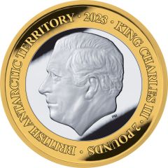 2 Pounds - Charles III Uranus Glacier, Silver