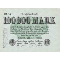 100 000 Mark Reichsbanknote