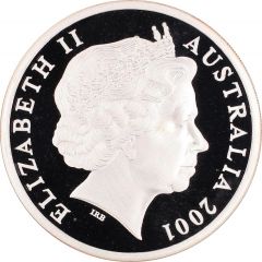 5 Dollars - Elizabeth II 4th Portrait - Barton and Reid - Masterpieces in Silver