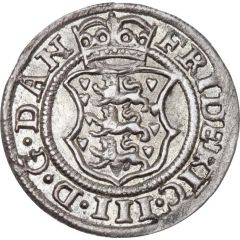 2 Skilling Dansk - Frederik III Shield type VII