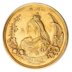 Medalet - Victoria Diamond Jubilee; S. Kohn, gold, 21mm