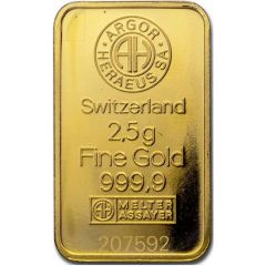 2.5 Grams Gold Argor-Heraeus