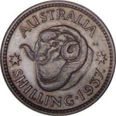 Pattern - 1 Shilling - Edward VIII Reverse Trial