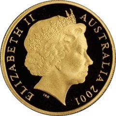 10 Cents - Elizabeth II 4th Portrait - Lyrebird, Gold Proof