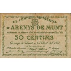 50 Céntimos Arenys de Munt