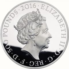 500 Pounds - Elizabeth II Queen`s 90th Birthday, Silver Proof