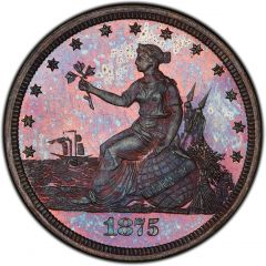 20 Cents `18751/5 Dollar` Pattern, copper
