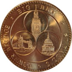 Medal - London Eye Tower Bridge, Big Ben, St. Paul`s