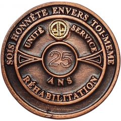 AA Token - Alcoholics Anonymous 25 years