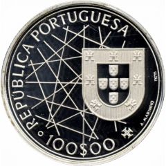 100 Escudos Discovery of Azores, Silver
