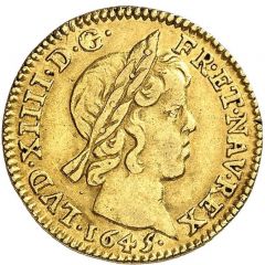 1/2 Gold Louis with short wick - Louis XIV