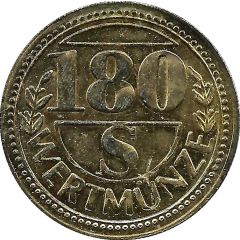 180 Schilling Wertmünze