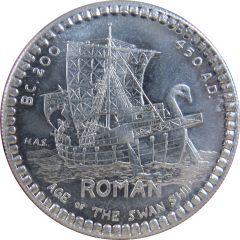 Mardi Gras Token - Poseidon Roman Swan ship