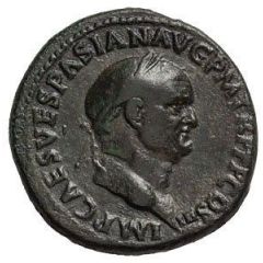 Sestertius - Vespasian, Titus, and Domitian CAES AVG F DES IMP AVG F COS DES ITER S C
